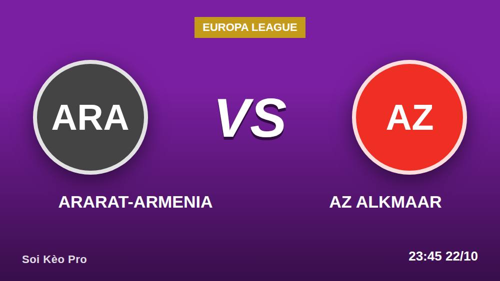 Ararat-Armenia vs AZ Alkmaar: Cửa trên có sập bẫy tại Yerevan?