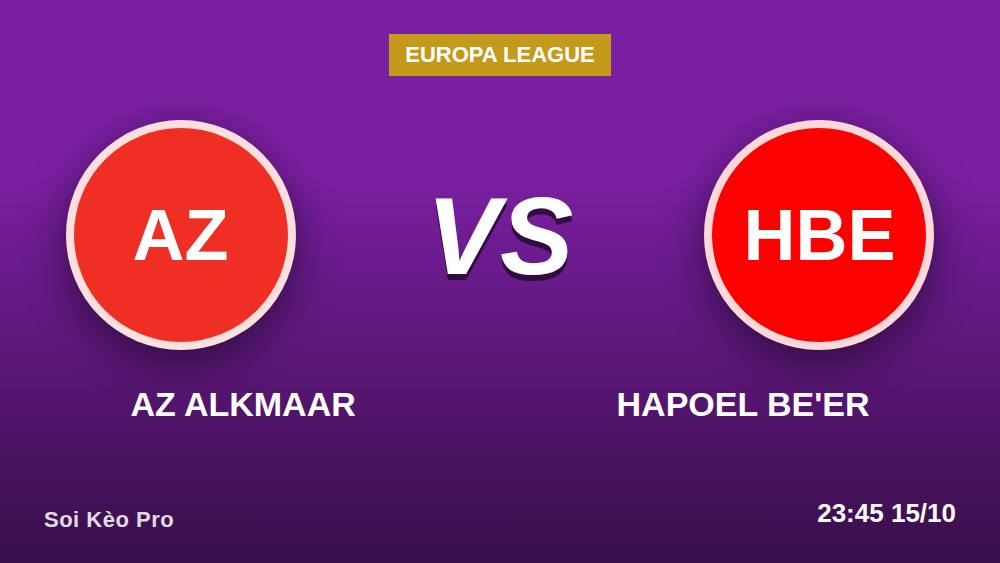 AZ Alkmaar vs Hapoel Be'er: 5 Điểm Soi Kèo Cần Check Trước Khi Chốt