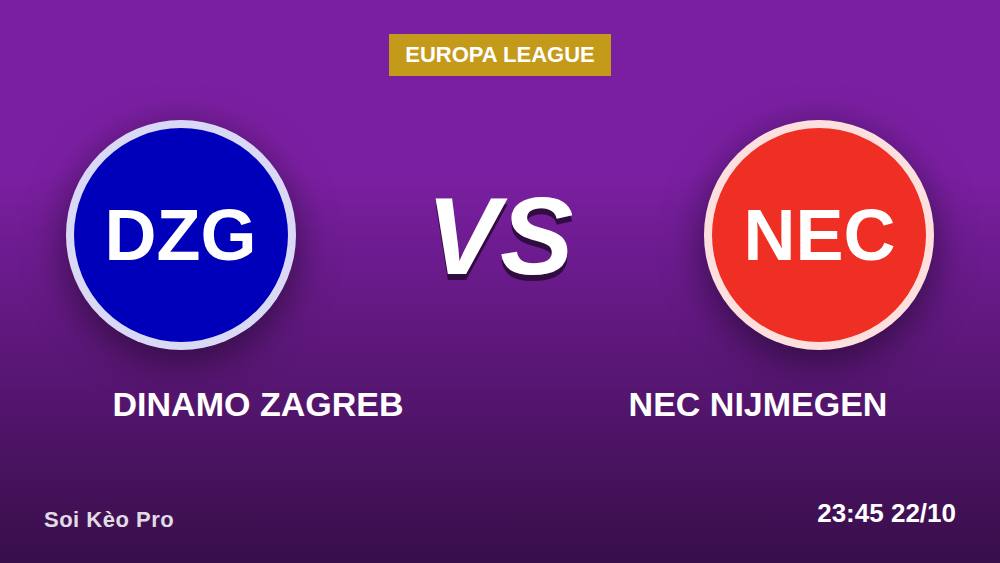 Dinamo Zagreb vs NEC Nijmegen: Kèo châu Á đọc kiểu người mới